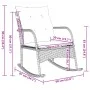 Silla mecedora de jardín con cojines ratán sintético negro de , Sillas de jardín - Ref: Foro24-369018, Precio: 95,29 €, Descu...