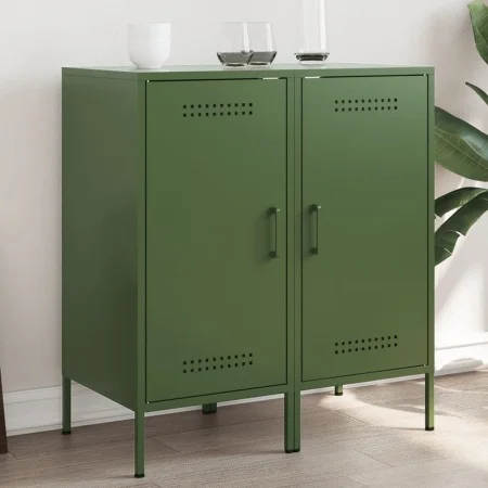 Aparadores 2 unidades acero verde oliva 36x39x79 cm de , Aparadores - Ref: Foro24-843021, Precio: 127,82 €, Descuento: %