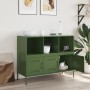 Aparador acero verde oliva 100,5x39x79 cm de , Aparadores - Ref: Foro24-843094, Precio: 166,19 €, Descuento: %