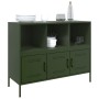Aparador acero verde oliva 100,5x39x79 cm de , Aparadores - Ref: Foro24-843094, Precio: 166,19 €, Descuento: %
