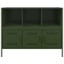 Aparador acero verde oliva 100,5x39x79 cm de , Aparadores - Ref: Foro24-843094, Precio: 166,19 €, Descuento: %