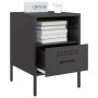 Mesita de noche acero negro 36x39x50,5 cm de , Mesitas de noche - Ref: Foro24-843054, Precio: 59,33 €, Descuento: %