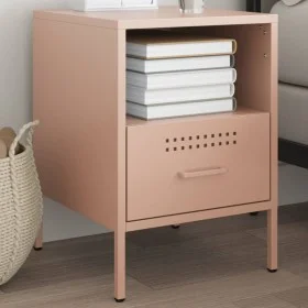 Mesita de noche acero rosa 36x39x50,5 cm by , Nightstands - Ref: Foro24-843056, Price: 62,04 €, Discount: %