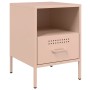 Mesita de noche acero rosa 36x39x50,5 cm de , Mesitas de noche - Ref: Foro24-843056, Precio: 62,73 €, Descuento: %