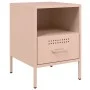 Mesita de noche acero rosa 36x39x50,5 cm de , Mesitas de noche - Ref: Foro24-843056, Precio: 62,04 €, Descuento: %
