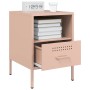 Mesita de noche acero rosa 36x39x50,5 cm de , Mesitas de noche - Ref: Foro24-843056, Precio: 62,73 €, Descuento: %