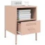 Mesita de noche acero rosa 36x39x50,5 cm de , Mesitas de noche - Ref: Foro24-843056, Precio: 62,04 €, Descuento: %