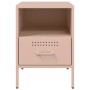 Mesita de noche acero rosa 36x39x50,5 cm de , Mesitas de noche - Ref: Foro24-843056, Precio: 62,73 €, Descuento: %