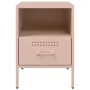 Mesita de noche acero rosa 36x39x50,5 cm de , Mesitas de noche - Ref: Foro24-843056, Precio: 62,04 €, Descuento: %