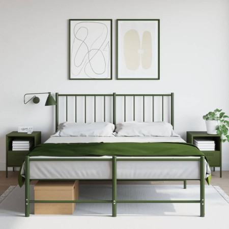 Mesitas de noche 2 unidades acero verde oliva 36x39x50,5 cm de , Mesitas de noche - Ref: Foro24-843063, Precio: 111,56 €, Des...