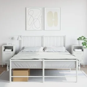 Mesitas de noche 2 unidades acero blanco 36x39x68 cm by , Nightstands - Ref: Foro24-843077, Price: 97,02 €, Discount: %
