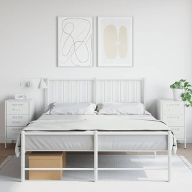 Mesitas de noche 2 unidades acero blanco 36x39x68 cm de , Mesitas de noche - Ref: Foro24-843089, Precio: 169,82 €, Descuento: %