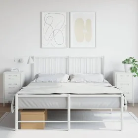 Mesitas de noche 2 unidades acero blanco 36x39x68 cm by , Nightstands - Ref: Foro24-843089, Price: 142,77 €, Discount: %