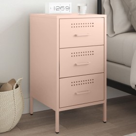 Mesita de noche acero rosa 36x39x68 cm de , Mesitas de noche - Ref: Foro24-843080, Precio: 92,72 €, Descuento: %