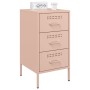 Mesita de noche acero rosa 36x39x68 cm de , Mesitas de noche - Ref: Foro24-843080, Precio: 92,72 €, Descuento: %