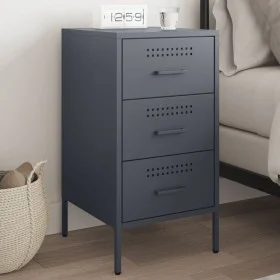 Mesita de noche acero gris antracita 36x39x68 cm by , Nightstands - Ref: Foro24-843082, Price: 91,78 €, Discount: %