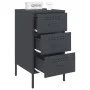Mesita de noche acero gris antracita 36x39x68 cm de , Mesitas de noche - Ref: Foro24-843082, Precio: 91,78 €, Descuento: %