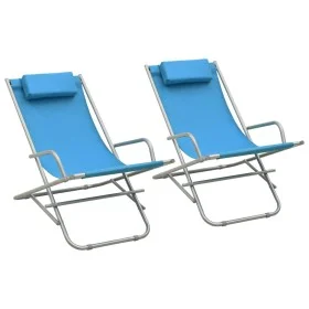 Schaukelstühle, 2 Stück, blauer Stahl von vidaXL, Liegen - Ref: Foro24-310340, Preis: 114,66 €, Rabatt: %