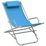 Sillas mecedoras 2 unidades acero azul de vidaXL, Tumbonas - Ref: Foro24-310340, Precio: 114,66 €, Descuento: %