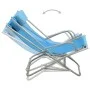 Sillas mecedoras 2 unidades acero azul de vidaXL, Tumbonas - Ref: Foro24-310340, Precio: 114,66 €, Descuento: %
