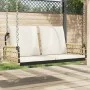 Silla columpio con cojines ratán sintético y acero 105x58x38 cm de , Bancos de jardín - Ref: Foro24-4009298, Precio: 141,36 €...