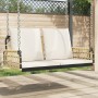 Silla columpio con cojines ratán sintético y acero 105x58x38 cm de , Bancos de jardín - Ref: Foro24-4009298, Precio: 121,34 €...