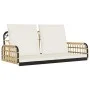 Silla columpio con cojines ratán sintético y acero 105x58x38 cm de , Bancos de jardín - Ref: Foro24-4009298, Precio: 141,36 €...