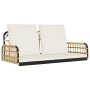 Silla columpio con cojines ratán sintético y acero 105x58x38 cm de , Bancos de jardín - Ref: Foro24-4009298, Precio: 121,34 €...