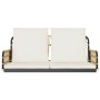 Silla columpio con cojines ratán sintético y acero 105x58x38 cm de , Bancos de jardín - Ref: Foro24-4009298, Precio: 121,34 €...