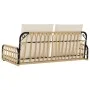 Silla columpio con cojines ratán sintético y acero 105x58x38 cm de , Bancos de jardín - Ref: Foro24-4009298, Precio: 141,36 €...