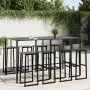 Juego de mesa alta y taburetes de jardín 9 piezas acero negro de , Conjuntos de jardín - Ref: Foro24-3283754, Precio: 726,41 ...