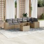 Set sofás de jardín 7 piezas y cojines ratán sintético beige de , Conjuntos de jardín - Ref: Foro24-3269179, Precio: 497,70 €...