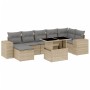 Set de sofás de jardín y cojines 8 piezas ratán sintético beige de , Conjuntos de jardín - Ref: Foro24-3269319, Precio: 541,1...