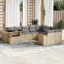 Juego de sofás jardín con cojines beige 10 pzas ratán sintético de , Conjuntos de jardín - Ref: Foro24-3269399, Precio: 646,7...