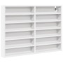 Vitrina de madera ingeniería blanca 80x8,5x58 cm de , Estantes y estanterías - Ref: Foro24-847954, Precio: 53,24 €, Descuento: %