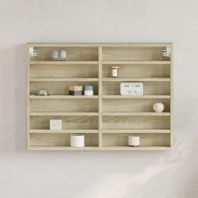 Vitrina de madera de ingeniería roble Sonoma 80x8,5x58 cm by , Shelves and shelves - Ref: Foro24-847956, Price: 49,56 €, Disc...