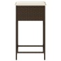 Taburetes de cocina con cojines 2 uds ratán sintético marrón de , Sillas de jardín - Ref: Foro24-368318, Precio: 114,50 €, De...