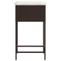 Taburetes de cocina con cojines 2 uds ratán sintético marrón de , Sillas de jardín - Ref: Foro24-368318, Precio: 114,50 €, De...