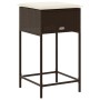 Taburetes de cocina con cojines 2 uds ratán sintético marrón de , Sillas de jardín - Ref: Foro24-368318, Precio: 114,50 €, De...