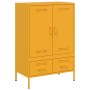 Aparador acero amarillo mostaza 68x39x101,5 cm de , Aparadores - Ref: Foro24-843111, Precio: 179,96 €, Descuento: %