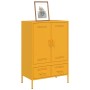 Aparador acero amarillo mostaza 68x39x101,5 cm de , Aparadores - Ref: Foro24-843111, Precio: 179,96 €, Descuento: %