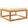 Taburete de jardín con cojín madera maciza acacia 65x65x29 cm de , Sofás de exterior - Ref: Foro24-4008158, Precio: 84,45 €, ...