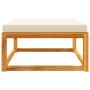 Taburete de jardín con cojín madera maciza acacia 65x65x29 cm de , Sofás de exterior - Ref: Foro24-4008158, Precio: 84,45 €, ...