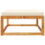 Taburete de jardín con cojín madera maciza acacia 65x65x29 cm de , Sofás de exterior - Ref: Foro24-4008158, Precio: 85,97 €, ...