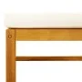 Taburete de jardín con cojín madera maciza acacia 65x65x29 cm de , Sofás de exterior - Ref: Foro24-4008158, Precio: 84,45 €, ...