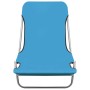 Tumbonas plegables 2 unidades acero y tela azul de vidaXL, Tumbonas - Ref: Foro24-310344, Precio: 85,16 €, Descuento: %