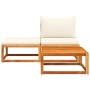 Set de sofás de jardín con cojines 3 pzas madera maciza acacia de , Sofás de exterior - Ref: Foro24-4008170, Precio: 218,26 €...