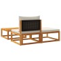 Set de sofás de jardín con cojines 3 pzas madera maciza acacia de , Sofás de exterior - Ref: Foro24-4008170, Precio: 218,26 €...