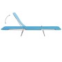 Tumbonas plegables 2 unidades acero y tela azul de vidaXL, Tumbonas - Ref: Foro24-310344, Precio: 85,16 €, Descuento: %