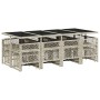 Set comedor jardín y cojines 13 pzas ratán sintético gris claro de , Conjuntos de jardín - Ref: Foro24-3210803, Precio: 723,4...